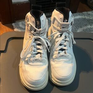 Nike Women's Air Force 1 HI UT 2.0 White Sneakers